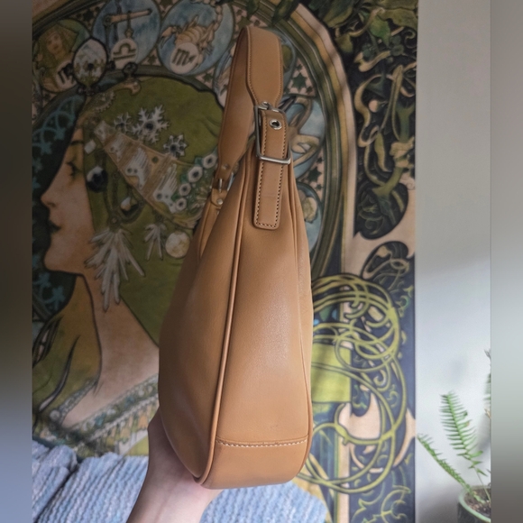 Vintage Coach Camel Colored Leather Legacy West Zoe Hobo Shoulder Bag - Picture 4 of 10